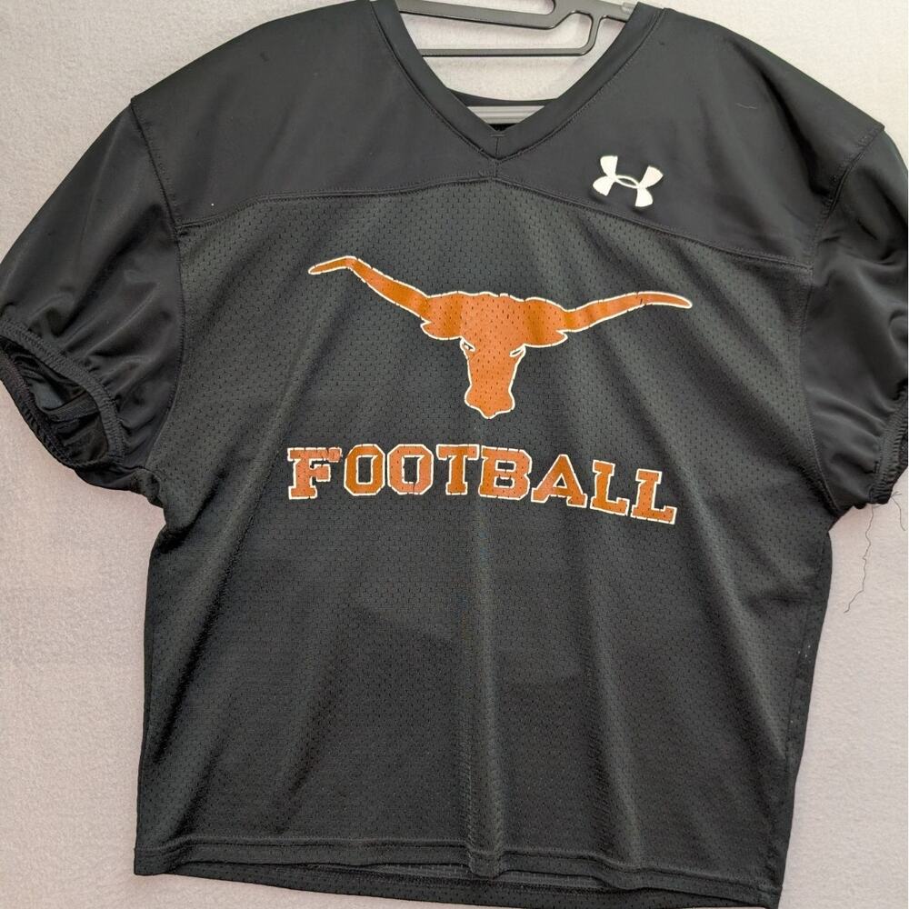 Texas Longhorns football jersey onfield authentic black orange under armour